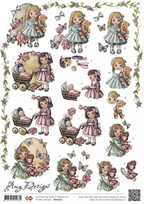 Knipvel - Amy Design -Vintage Girl- HJ10101