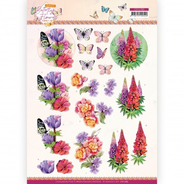 knipvel-Amy-design-3D Cutting Sheet - Jeanine's Art - Perfect Butterfly Flowers - Anemone- CD11785