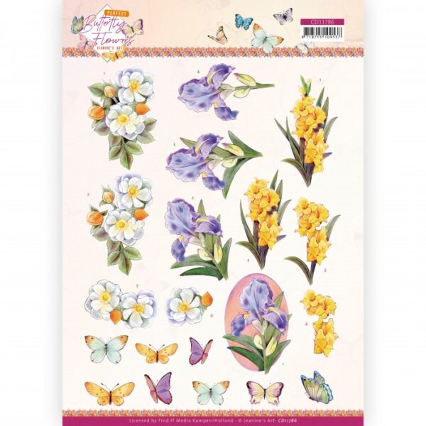 knipvel-Amy-design-3D Cutting Sheet - Jeanine's Art - Perfect Butterfly Flowers - Gladiolus- CD11786