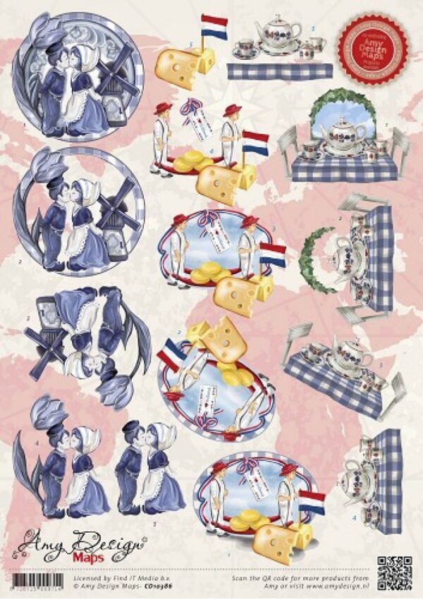 knipvel-Amy Design -Holland - Maps- CD10386
