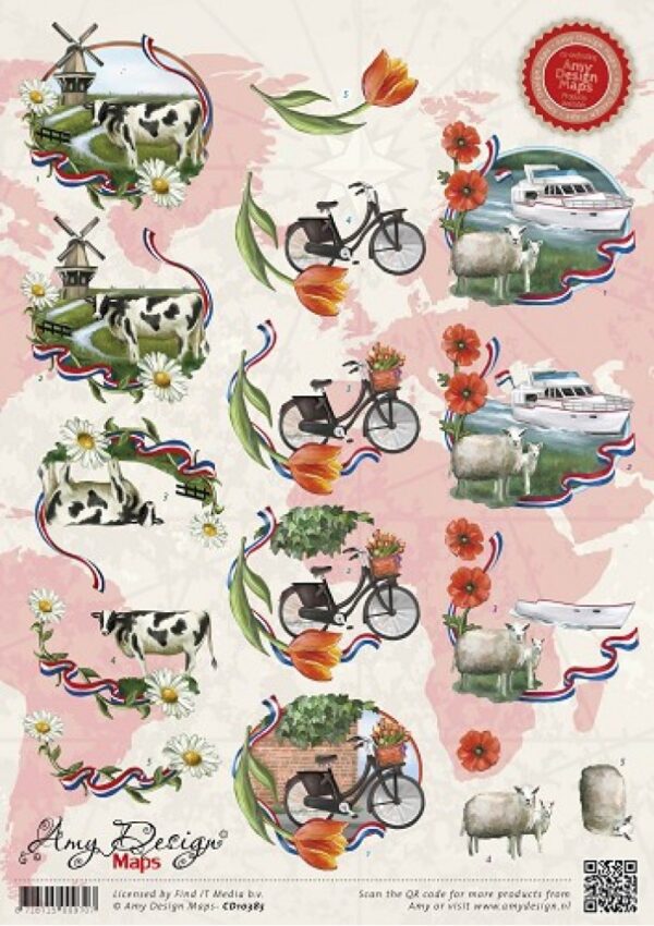 knipvel-Amy Design - Holland - Maps - CD10385