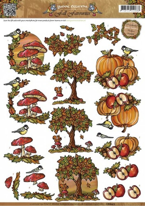 knipvel-3D-Yvonne Creations - Autumn Scenes - Fall Favourites - CD10412