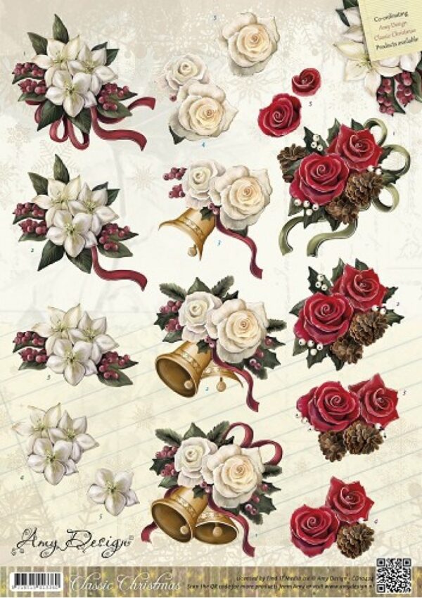 knipvel-Amy-Design-Christmas Flowers - Classic Christmas-CD10424