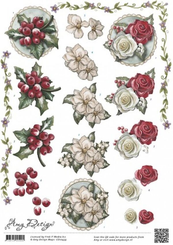 knipvel-Amy-Design-Winter Bloemen-CD10439