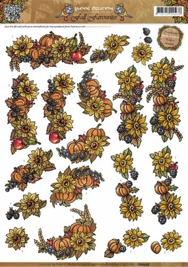 knipvel-3D-Yvonne Creations - Seasonal Fruit - Fall Favourites - CD10558