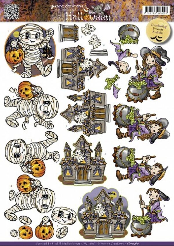 knipvel-3D-Yvonne Creations - Little monsters - Halloween - CD10560
