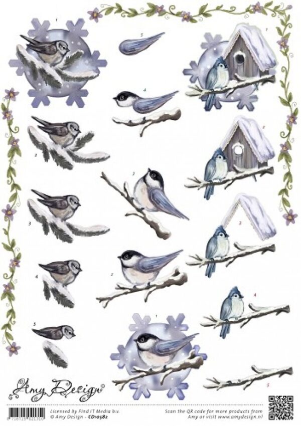 knipvel-Amy-Design -Winterbirds - CD10582