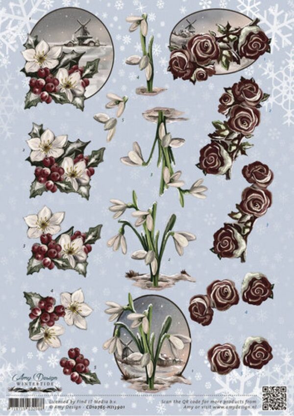 knipvel-Amy-Design-Flowers - Wintertide -CD10765