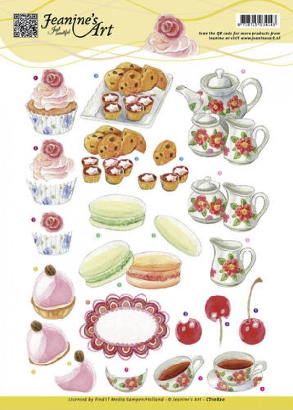 knipvel-3D-Jeanine's Art - Nr. 3 High Tea - CD10821
