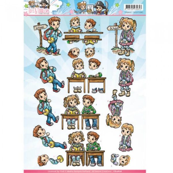 knipvel-3D-Yvonne Creations -School Tots and Toddlers-CD10828