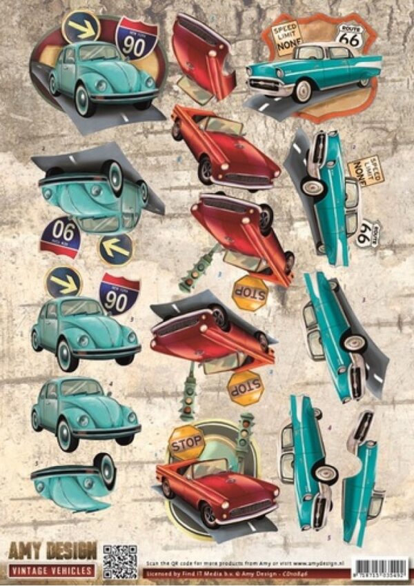 knipvel-Amy Design -Cars - Vintage Vehicles- CD10846