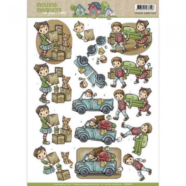 knipvel-3D-Yvonne Creations - Movers Moving Madness - CD10873