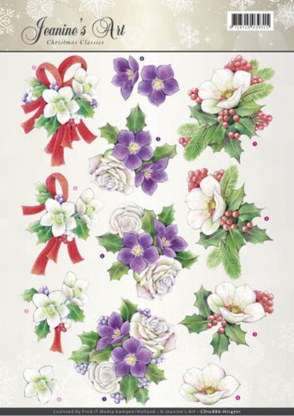 knipvel-3D-Jeanine's Art - Helleborus Christmas Classics - CD10886