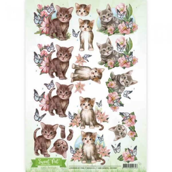 knipvel-Amy Design -Sweet Pet- Cats- CD10961