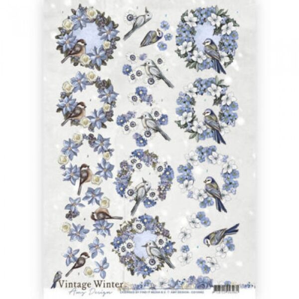 knipvel-Amy-Design - Wreaths - Vintage Winter - CD10982