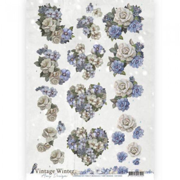 knipvel-Amy-Design -Winter Flowers - Vintage Winter - CD10985