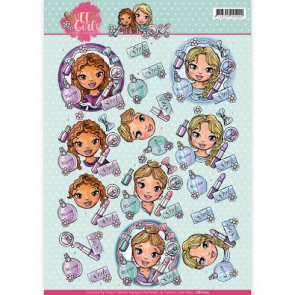 knipvel-3D-Yvonne Creations -Beautiful Girls Spring-tastic-CD11013