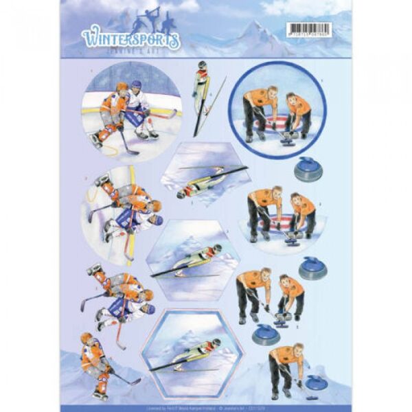 knipvel-3D-Jeanine's Art - Ice Hockey Wintersports - CD11029