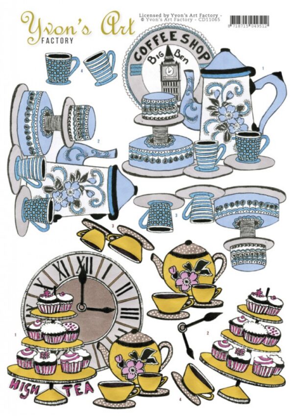 knipvel-3D-Yvon's Art Factory - High Tea - CD11065