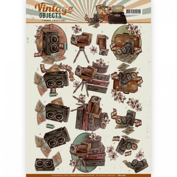 knipvel-3D-Yvonne Creations - Vintage Cameras - Vintage Objects - CD11106