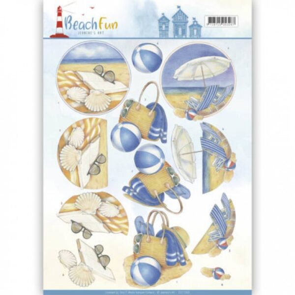knipvel-3D-Jeanine's Art - Relax Beach Fun - CD11069