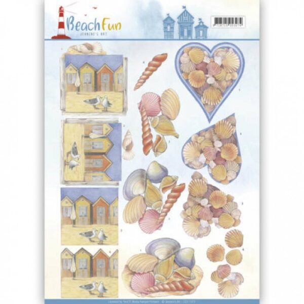 knipvel-3D-Jeanine's Art - Beach Fun - Seashells - CD11070