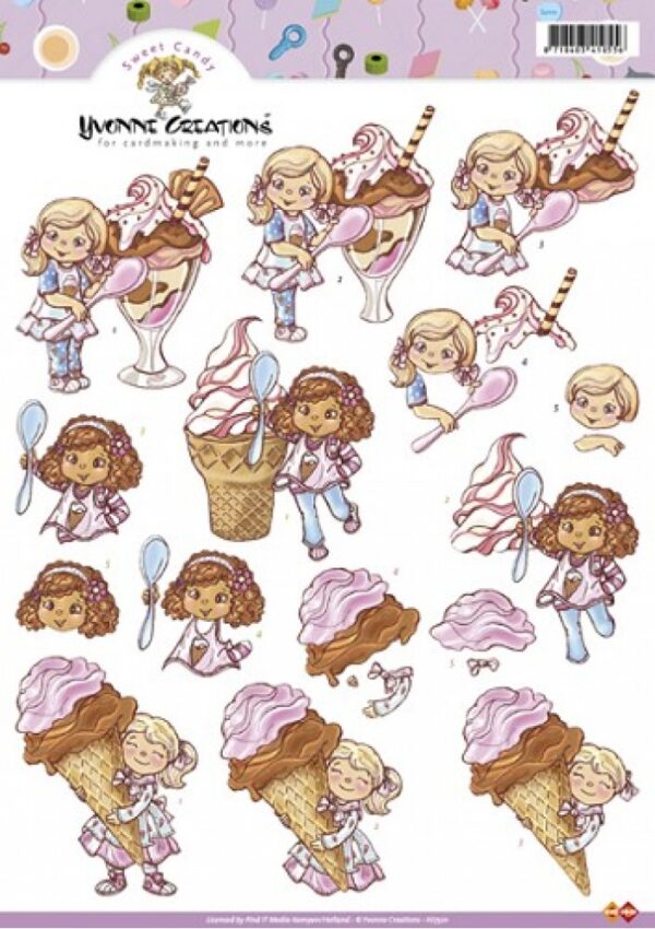 knipvel-3D-Yvonne Creations -Ice Cream-HJ7501