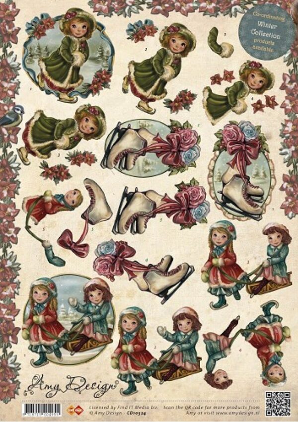 knipvel-Amy-Design- Vintage Schaatsen -CD10324