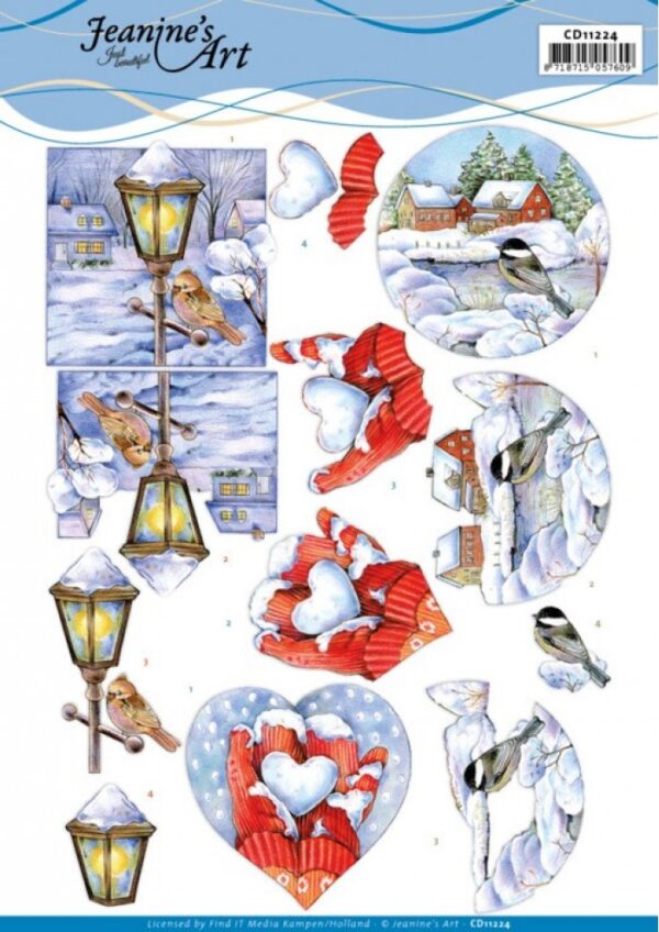 knipvel-3D-Jeanine's Art - Winter Scenes - CD11224