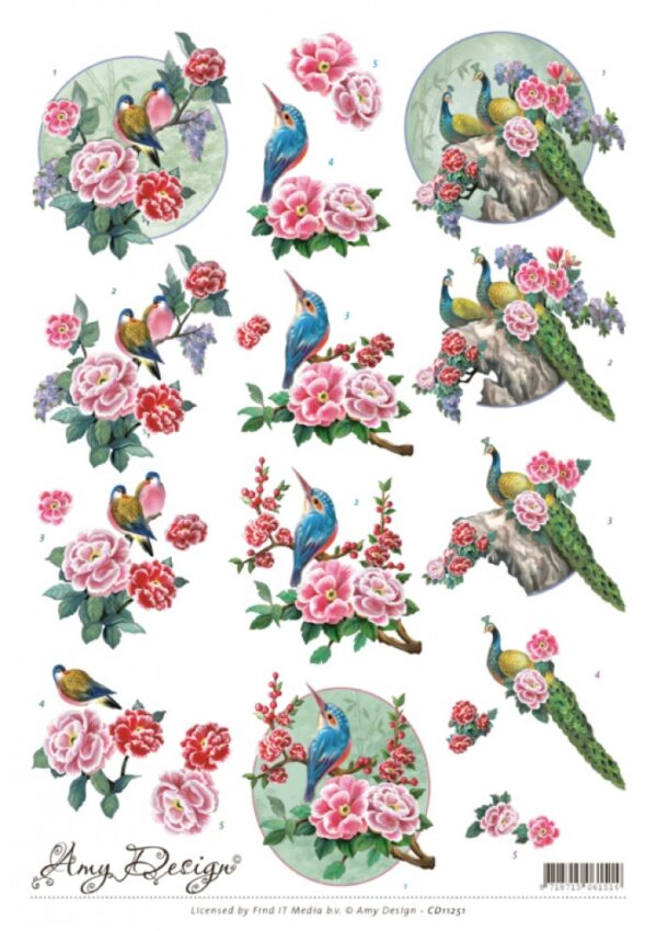 knipvel-Amy Design -Oosterse vogels- CD11251