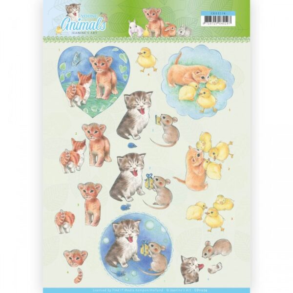 knipvel-3D-Jeanine's Art - Kittens - CD11274