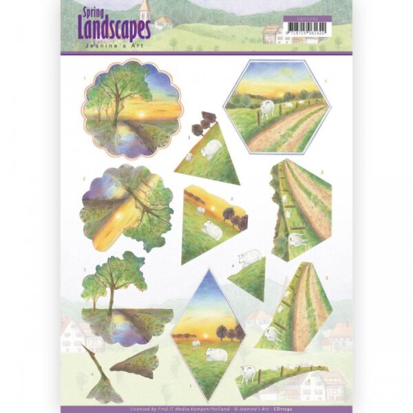 knipvel-3D-Jeanine's Art - Sunset - Spring Landscapes - CD11292