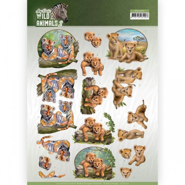 knipvel-Amy Design -Wild Animals - Twins- CD11302