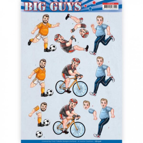knipvel-3D-Yvonne Creations - Sports - Big Guys - CD11326