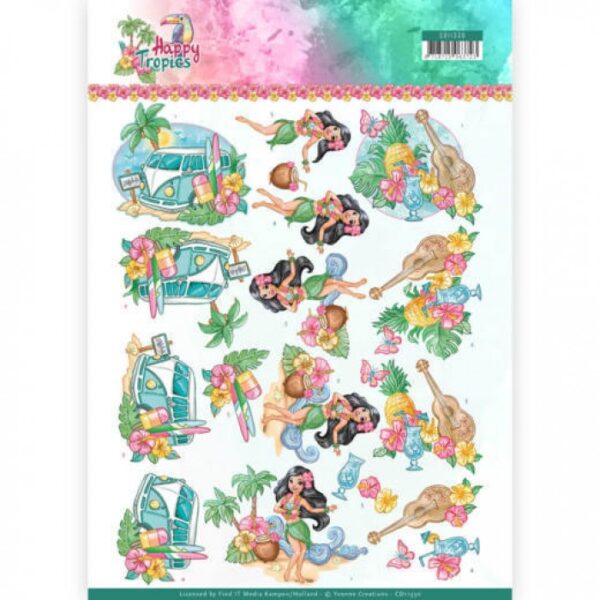 knipvel-3D-Yvonne Creations - Tropical Holiday - CD11330