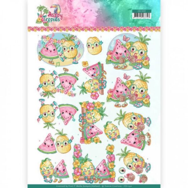 knipvel-3D-Yvonne Creations - Tropical Fruits - CD11332