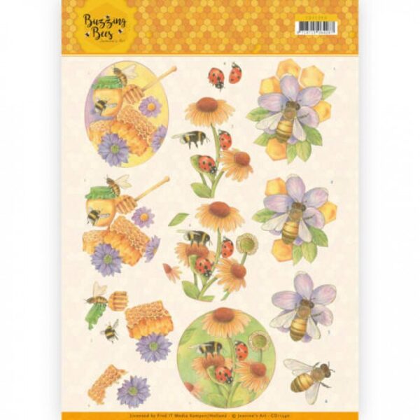 knipvel-3D-Jeanine's Art - Buzzing Bees - Sweet Bees - CD11340