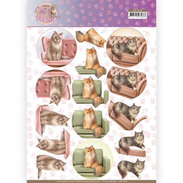knipvel-Amy Design -Show katten - Cat's World- CD11370