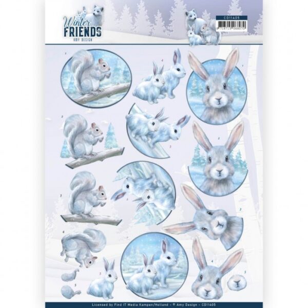 knipvel-Amy-Design-Arctische Vrienden - Winter Friends -CD11405