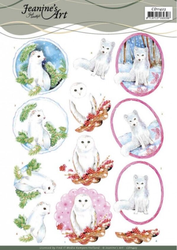 knipvel-3D-Jeanine's Art - Winter Animals - CD11423