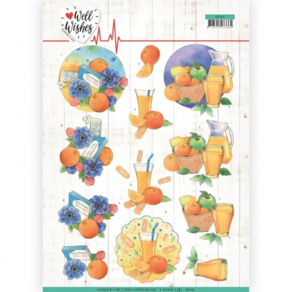 knipvel-3D-Jeanine's Art - Pills and Vitamins Well Wishes - CD11462