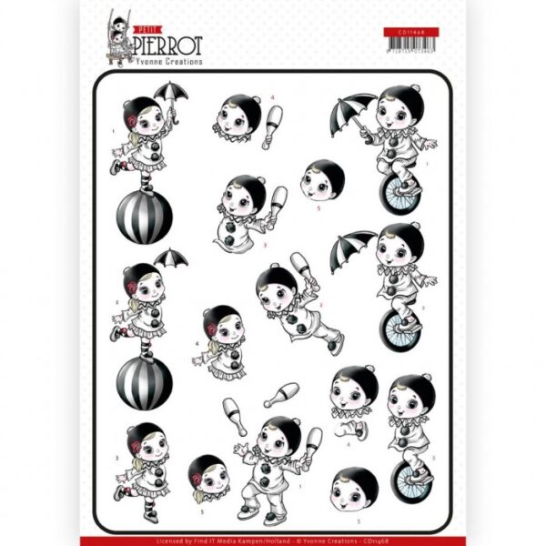 knipvel-3D-Yvonne Creations - At the Circus Petit Pierrot - CD11468