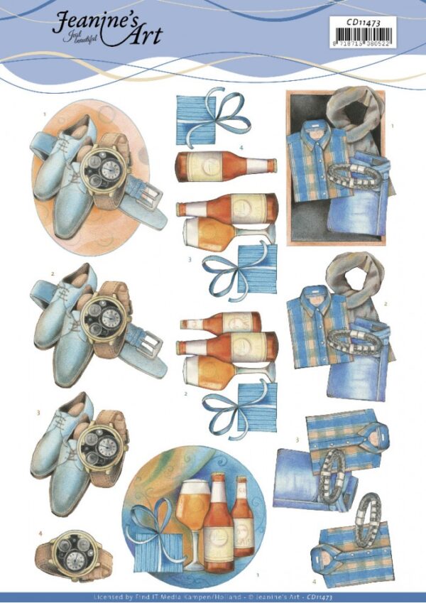 knipvel-3D-Jeanine's Art - Gifts for Men - CD11473
