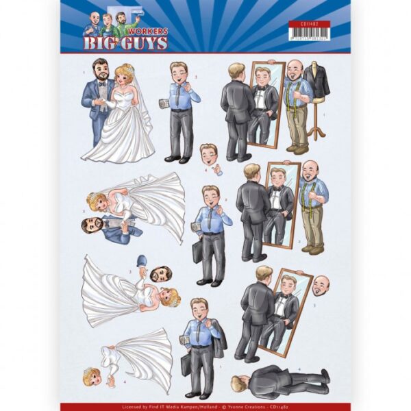 knipvel-3D-Yvonne Creations - Well Dressed - Workers - Big Guys - CD11482
