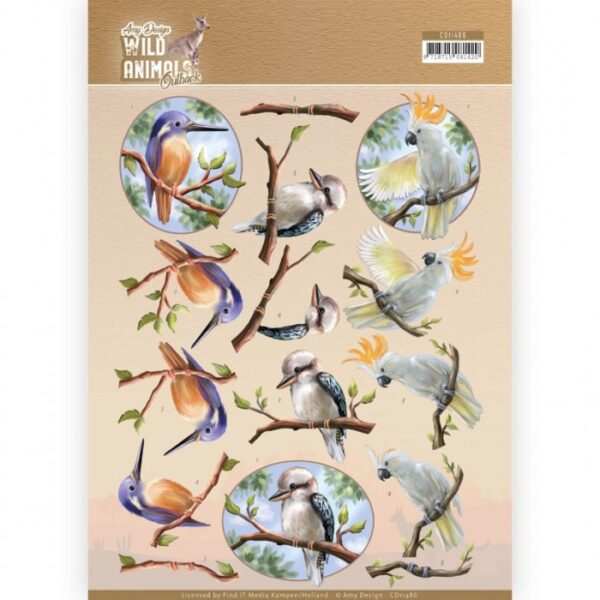 knipvel-Amy Design -Parrot Wild Animals Outback- CD11486