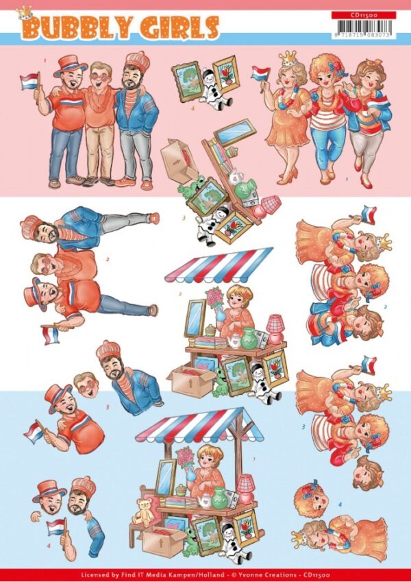 knipvel-3D-Yvonne Creations - Kings day - CD11500