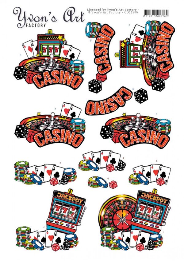 knipvel-3D-Yvon's Art Factory - Casino - CD11506
