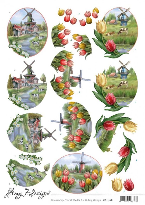 knipvel-Amy Design -Mills 3D Cutting Sheet- CD11508