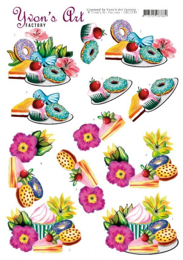 knipvel-3D-Yvon's Art Factory - Donuts - CD11545