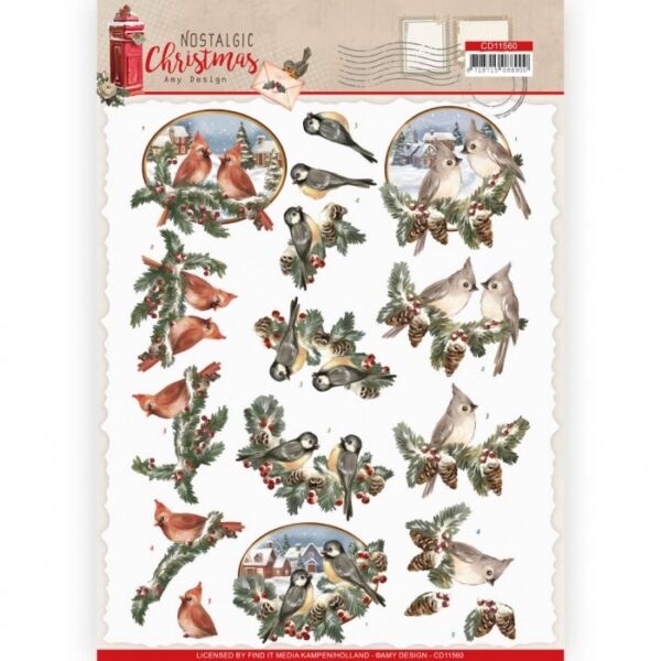 knipvel-Amy-Design-Christmas Birds Nostalgic Christmas-CD11560